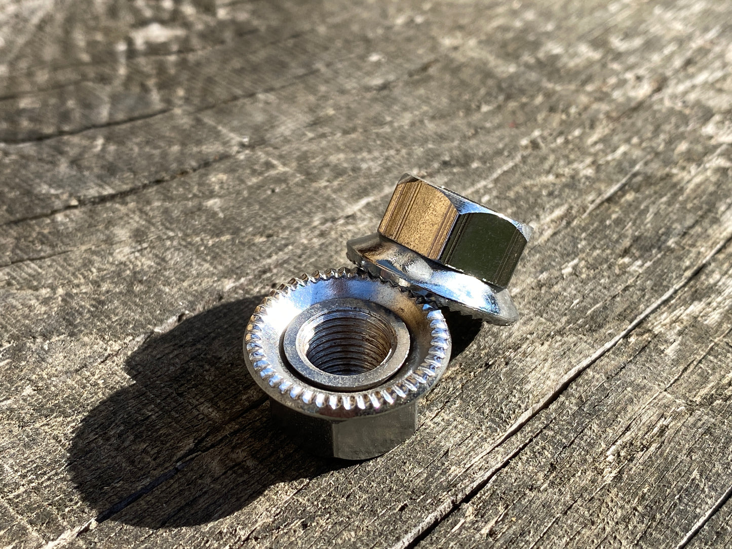 3/8 Cycle Thread Original English Chrome Bicycle Hub Track Nuts - £5.00 / pair