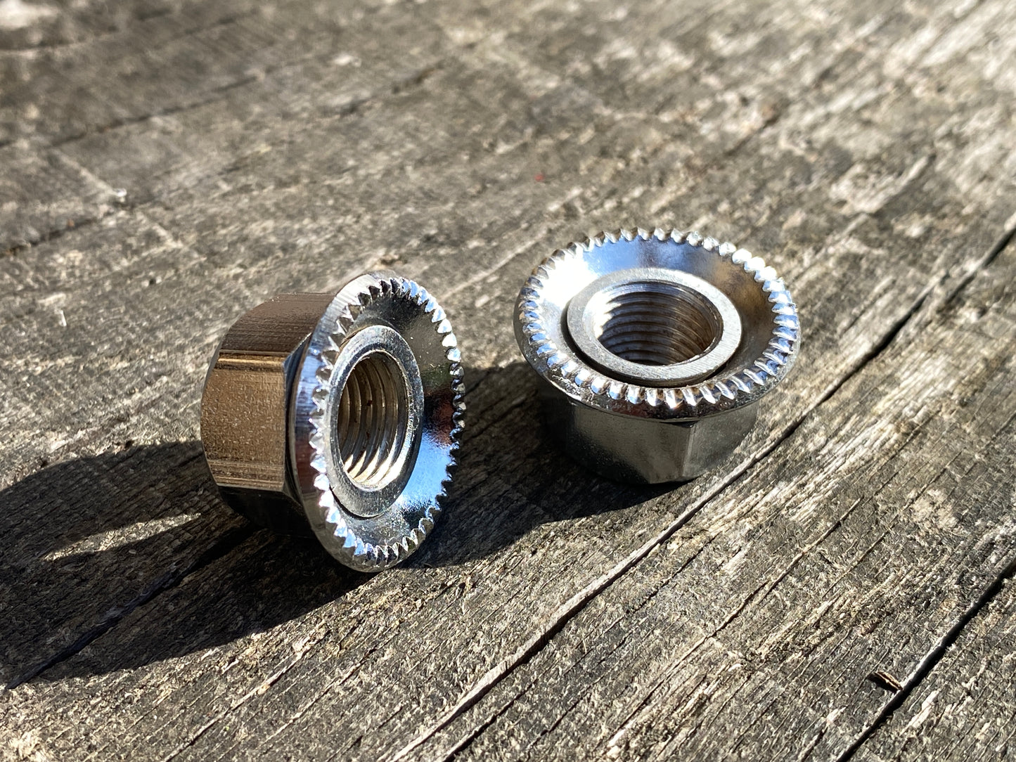 3/8 Cycle Thread Original English Chrome Bicycle Hub Track Nuts - £5.00 / pair
