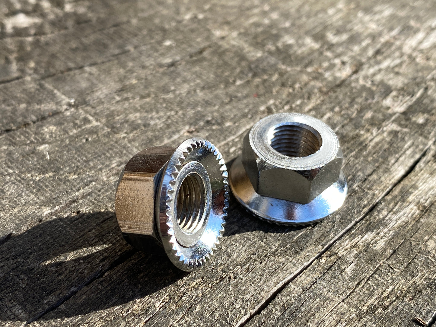 3/8 Cycle Thread Original English Chrome Bicycle Hub Track Nuts - £5.00 / pair