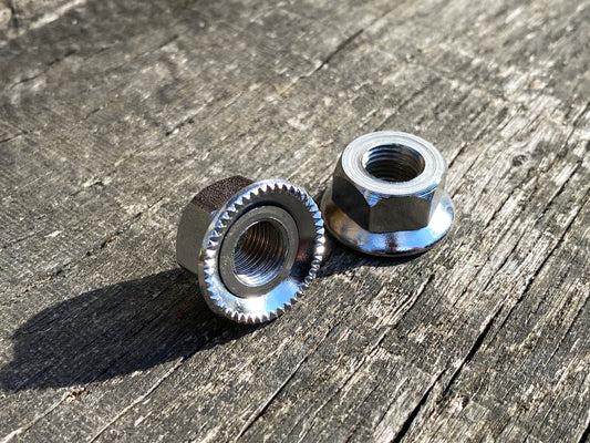 5/16 Cycle Thread Original English Chrome Bicycle Hub Track Nuts.