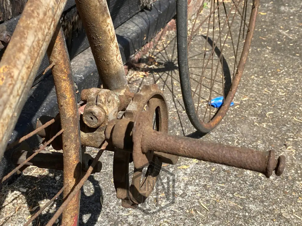 c.1885 Solid Tyre Cross Frame Bicycle Project. Bicycle