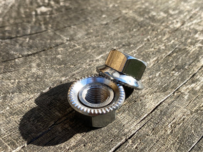 3/8 Cycle Thread Original English Chrome Bicycle Hub Track Nuts - £5.00 / pair