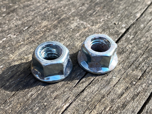 M9 - Bicycle Hub Axle Flanged Nuts - £2.90 / pair