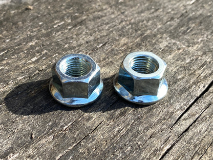 M10 - Bicycle Hub Axle Flanged Nuts - £2.90 / pair