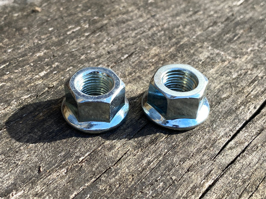 M10 - Bicycle Hub Axle Flanged Nuts - £2.90 / pair