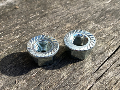 M10 - Bicycle Hub Axle Flanged Nuts - £2.90 / pair