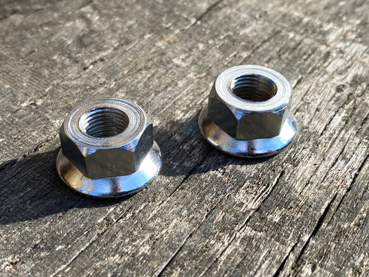 5/16 Cycle Thread Original English Chrome Bicycle Hub Track Nuts - £5.00 / pair