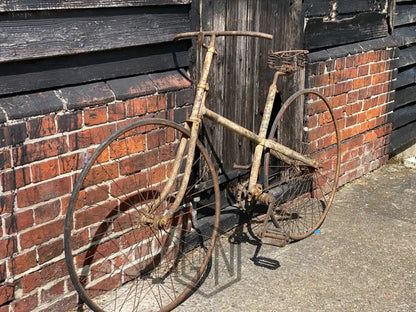 c.1885 Solid Tyre Cross Frame Bicycle Project. Bicycle