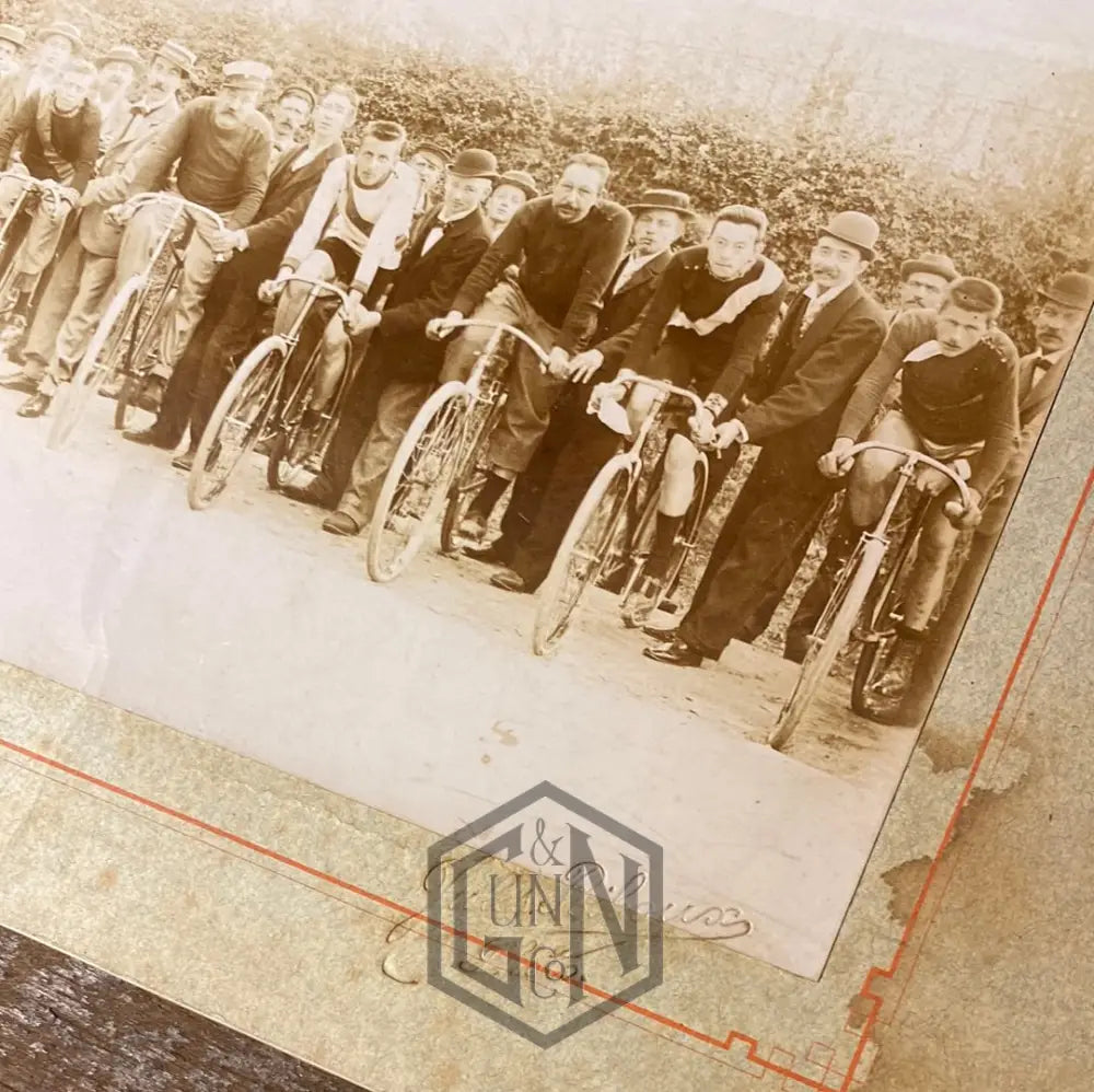 French Racing Cyclists Photograph. C.1898